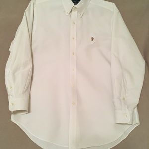 Men’s Ralph Lauren White Button Down Classic Fit Shirt sz 16 1/2 32-33